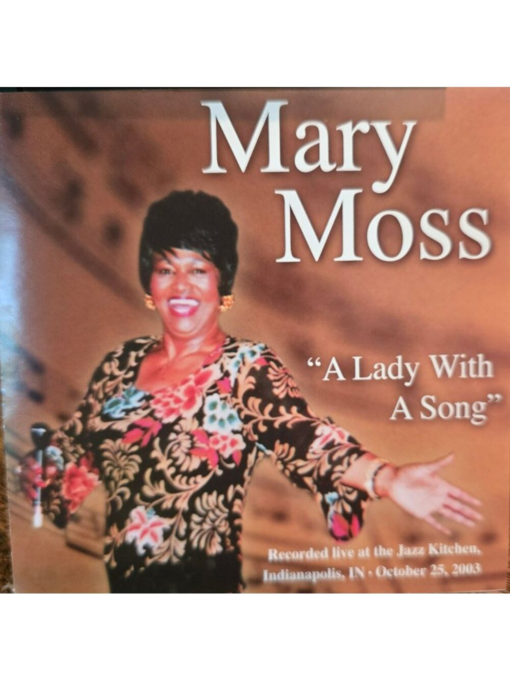 Mary Moss A Lady With A Song Live Jazz Album Recorded At Jazz Kitchen  37939cd